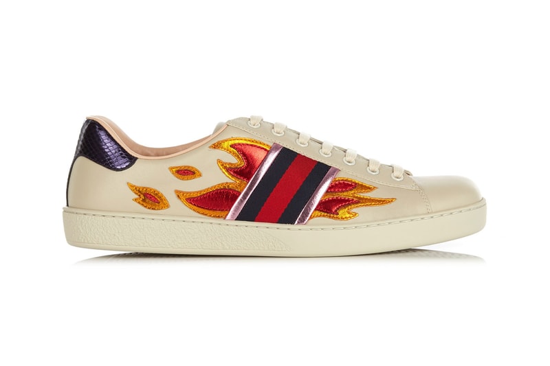 Gucci Metallic Flame Low Top Trainers
