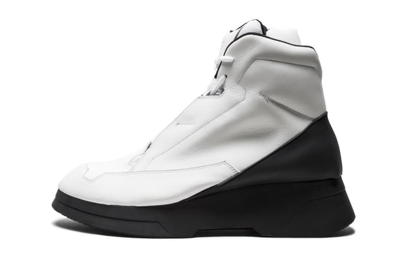JULIUS High-Top Sneakers black white grey mesh suede leather