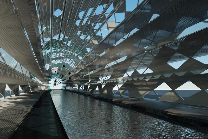 Solar-Powered "Pipe" Sculpture by Khalili Engineers for The Land Art Generator Initiative