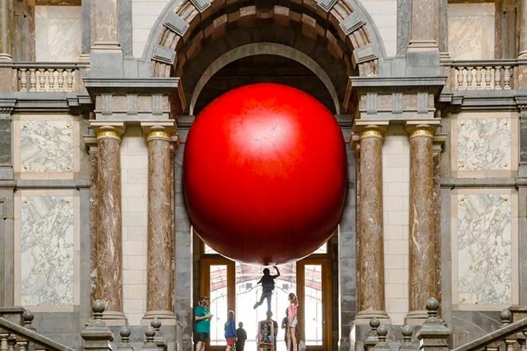 Artist Kurt Perschke's Giant 'RedBall Project' Hits the Streets of Antwerp