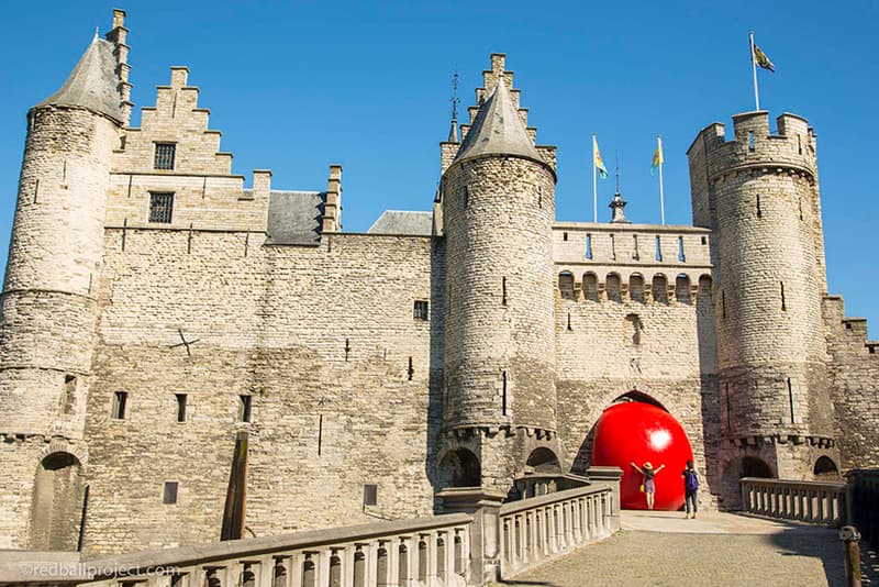 Kurt Perschke RedBall Project Sculpture Antwerp