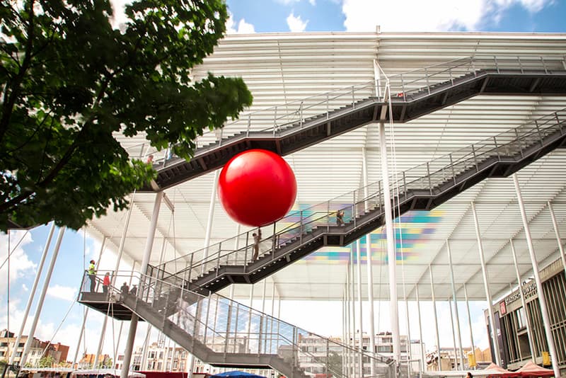 Kurt Perschke RedBall Project Sculpture Antwerp