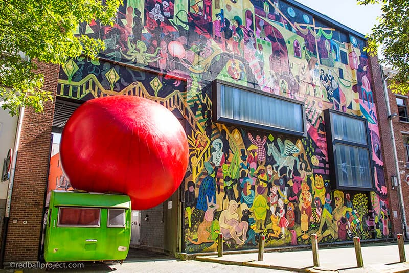 Kurt Perschke RedBall Project Sculpture Antwerp