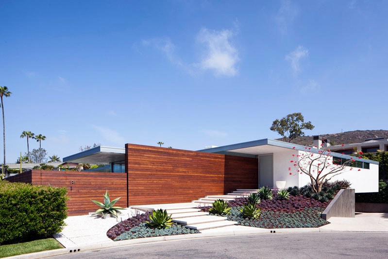 Modern Family Home Laguna Beach design pool Los Angeles ocean open rooms koi pond