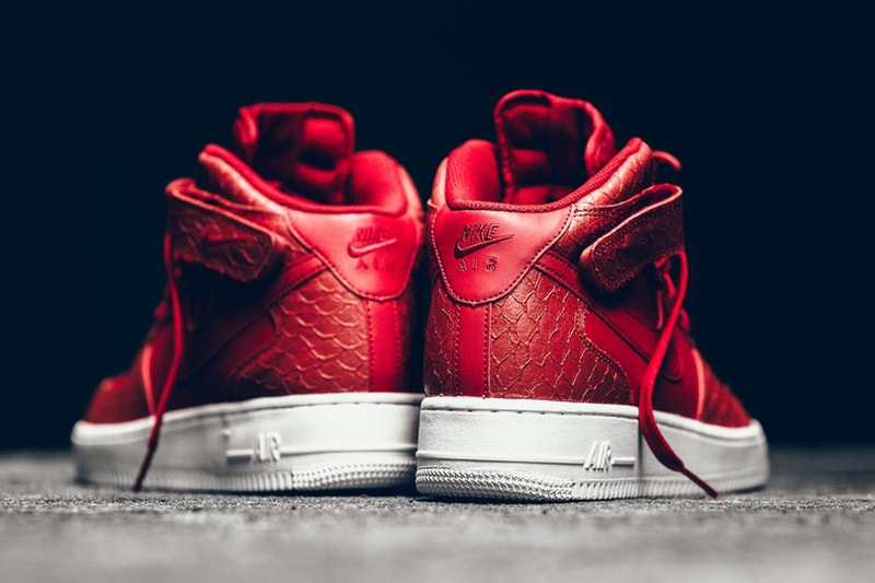 Nike Air Force 1 Mid Red Python