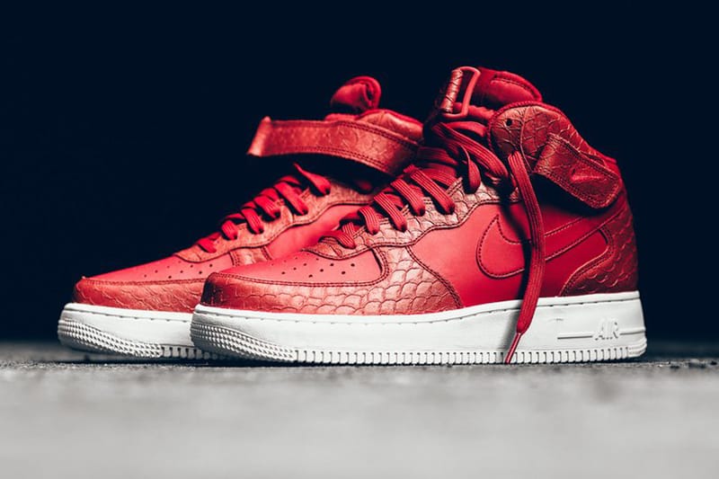 air force 1 mid red suede