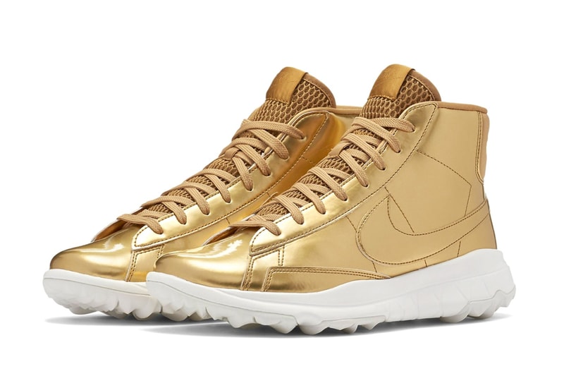 Nike Blazer Golf Shoe in All Gold