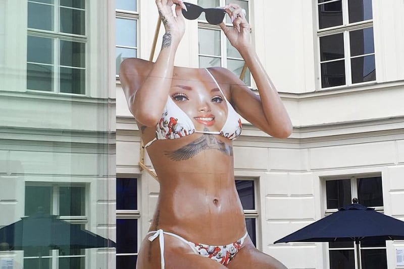 Rihanna Takes an Epic Photo with This Colossal Statue of Herself in Berlin
