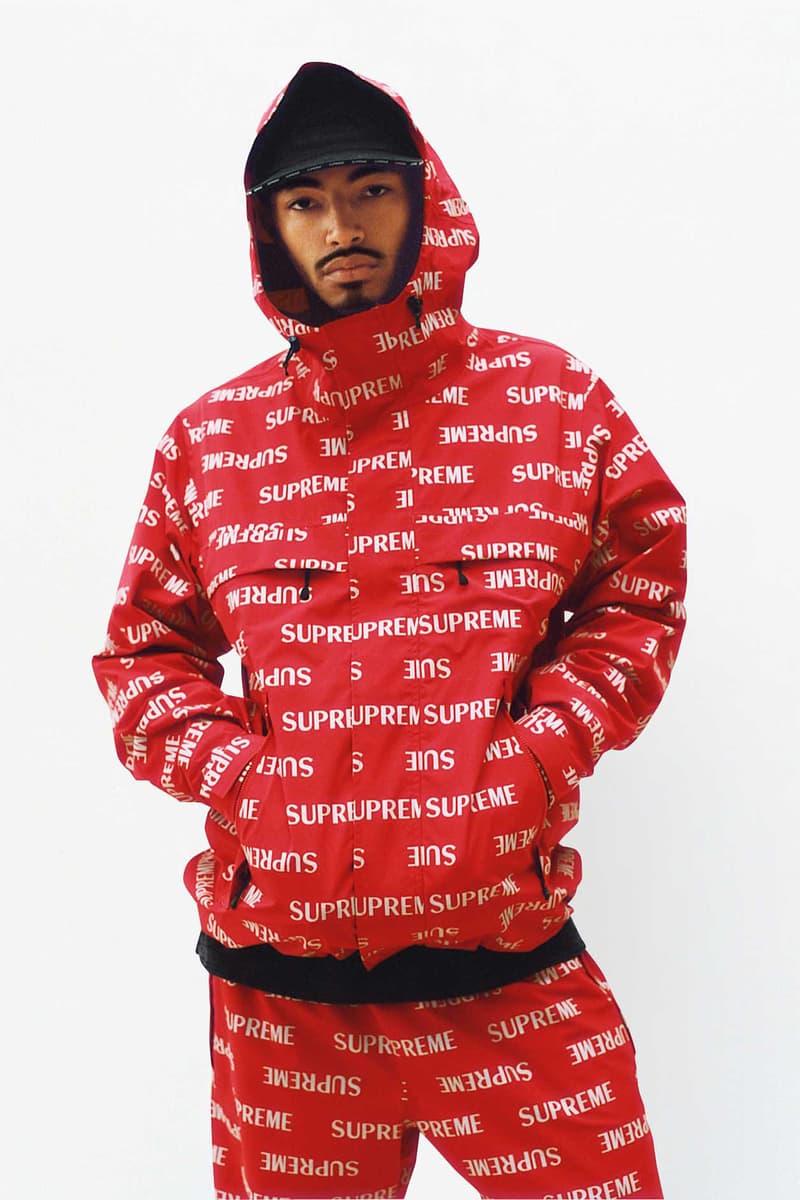 Supreme All-Over Logo Red Jacket