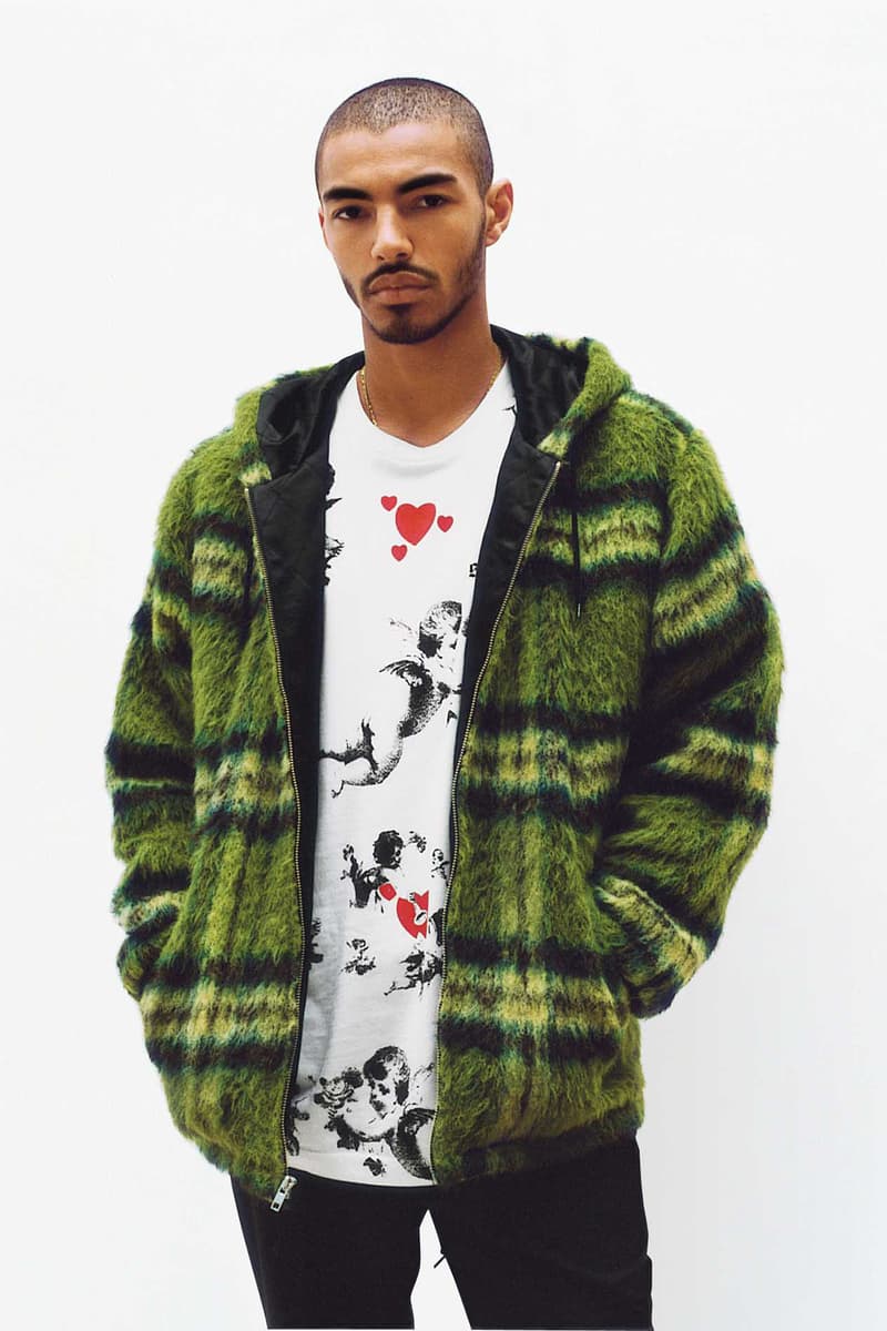 Supreme Plaid Mohair Zip Parka