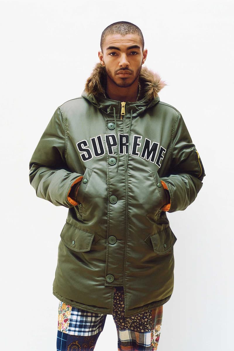 Supreme Olive Logo Jacket