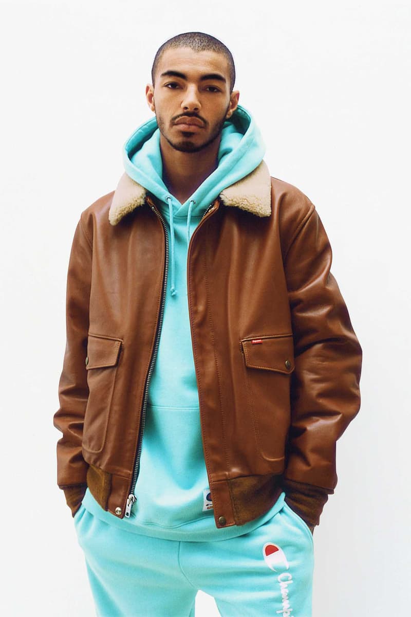 Supreme Brown Leather Flight Jacket