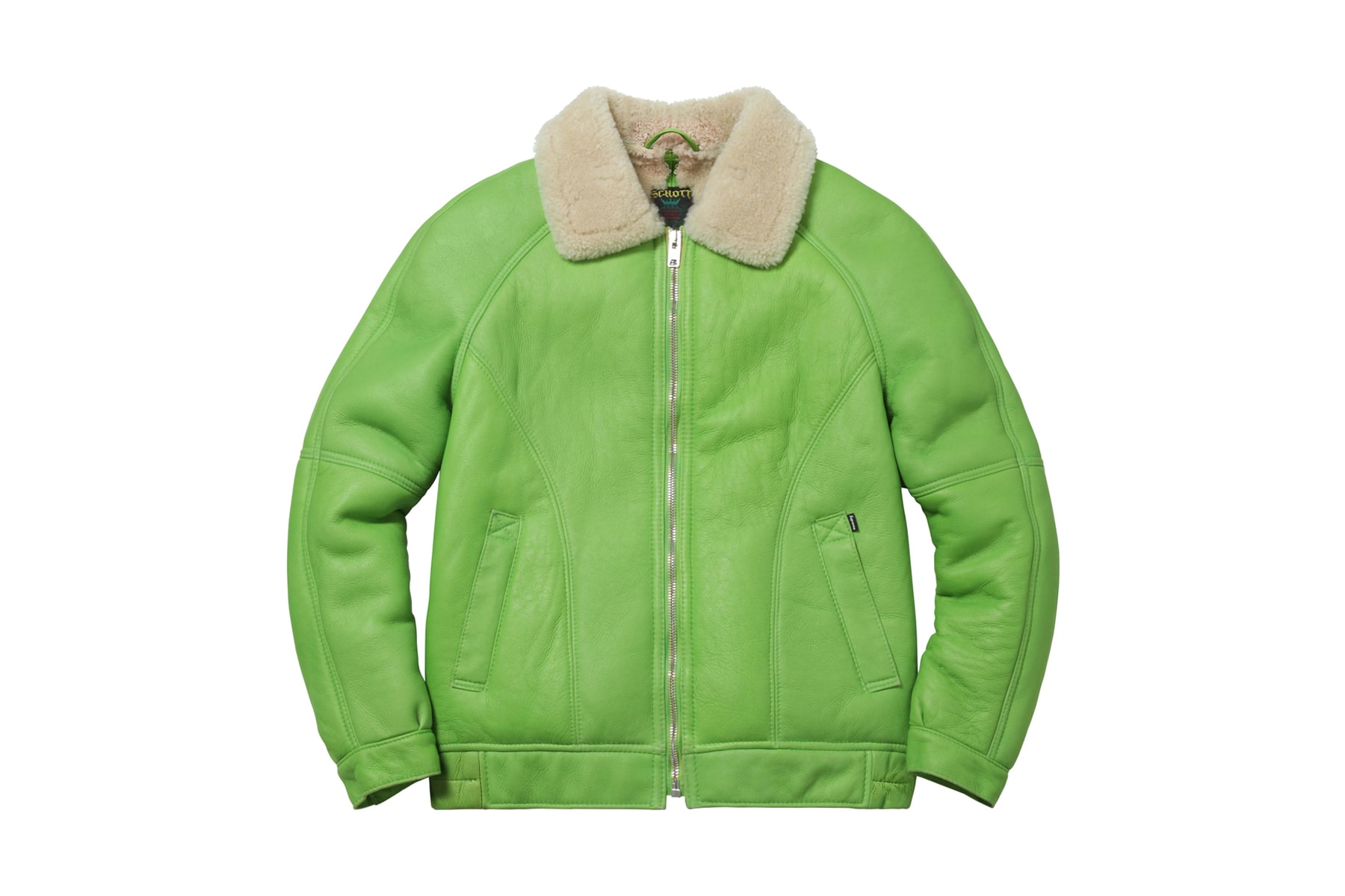 Supreme Lime Green Schott Jacket