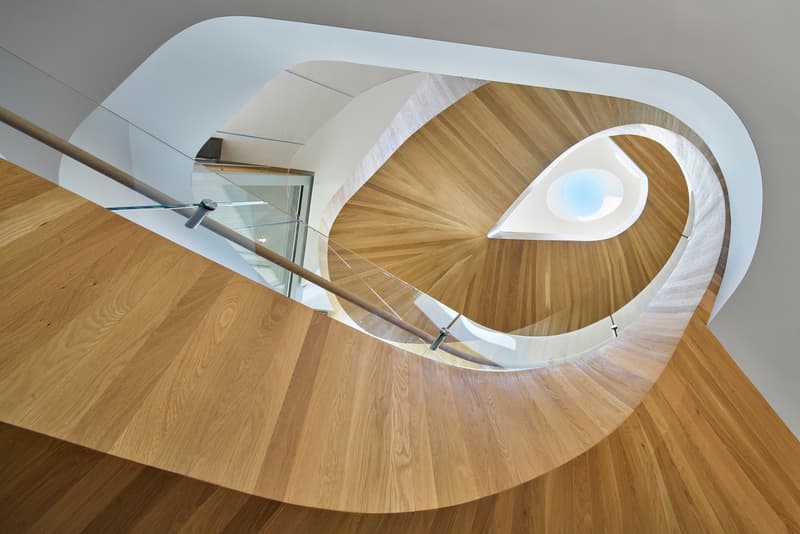 Tree Top Los Angeles Home Helical Spiral Staircase