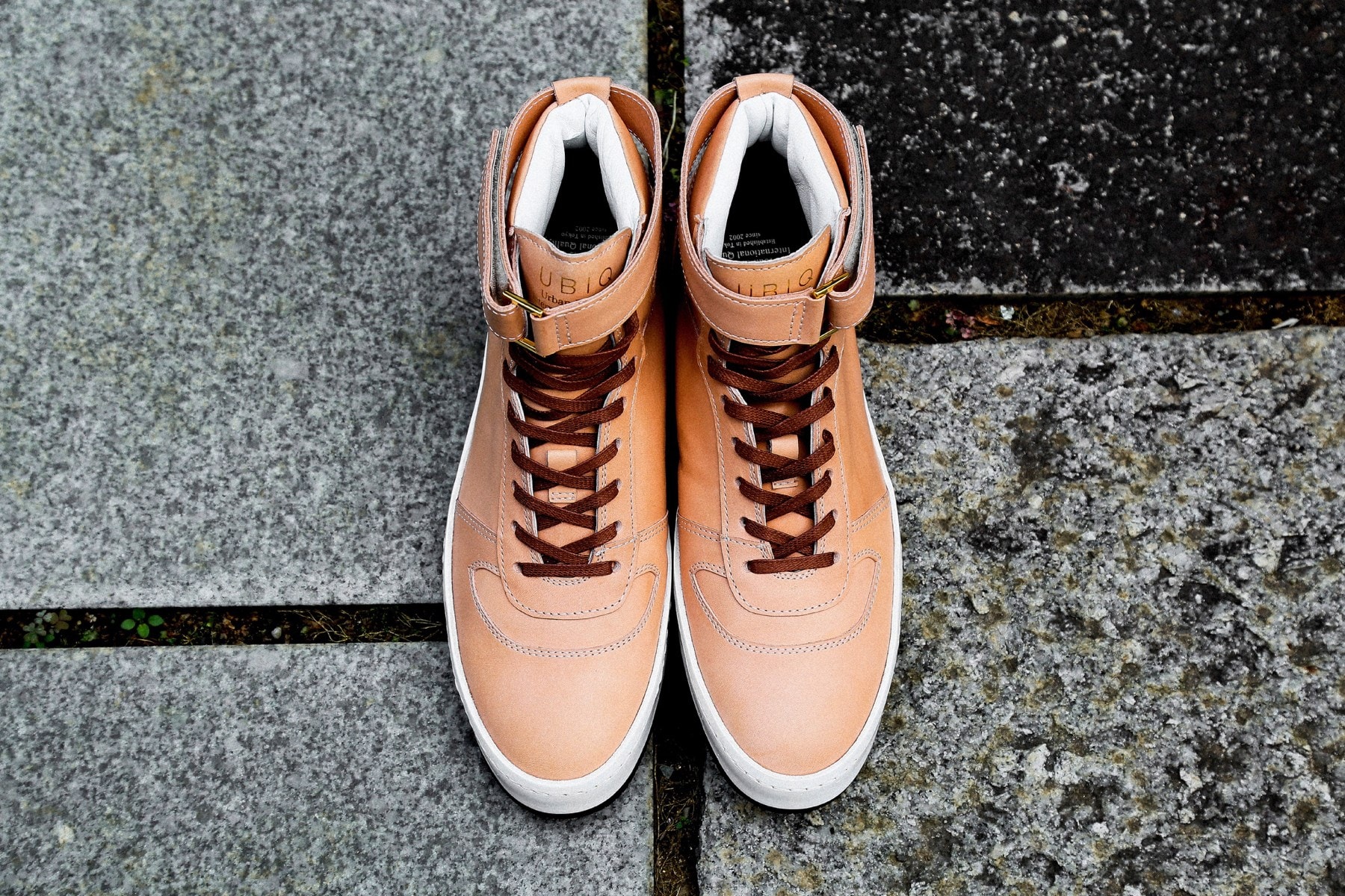 UBIQ MADE in JAPAN Series Introduces VAGET J beige natural black tan leather suede sneakers boots