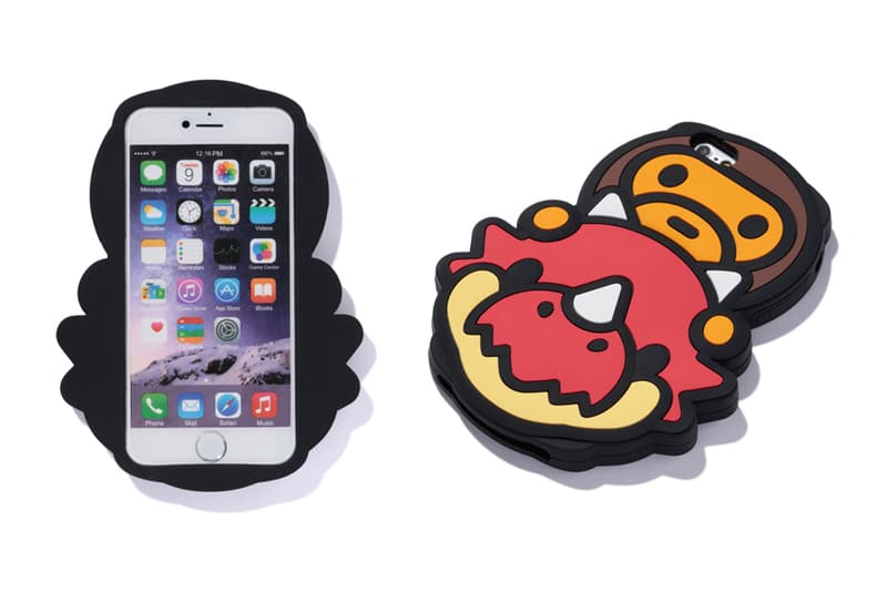 A Bathing Ape x "Monster Strike" Collaboration dinosaurs baby milo nigo black white t-shirt iphone case folders