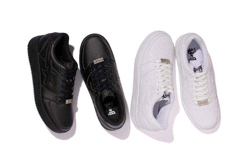 A Bathing Ape's BAPESTAs Are Back With Clean Black and White Leather Renditions