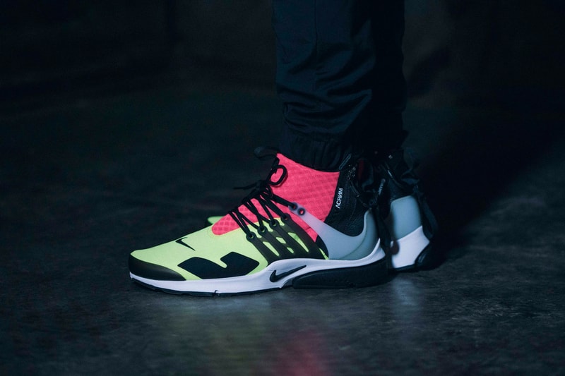 Acronym Nike Air Presto Mid Neon Sneakers NikeLab Hypebeast
