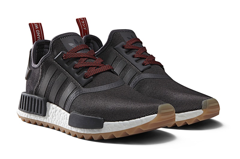 adidas NMD R1 Trail dark grey teal rope lacing
