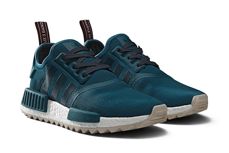 adidas NMD R1 Trail dark grey teal rope lacing