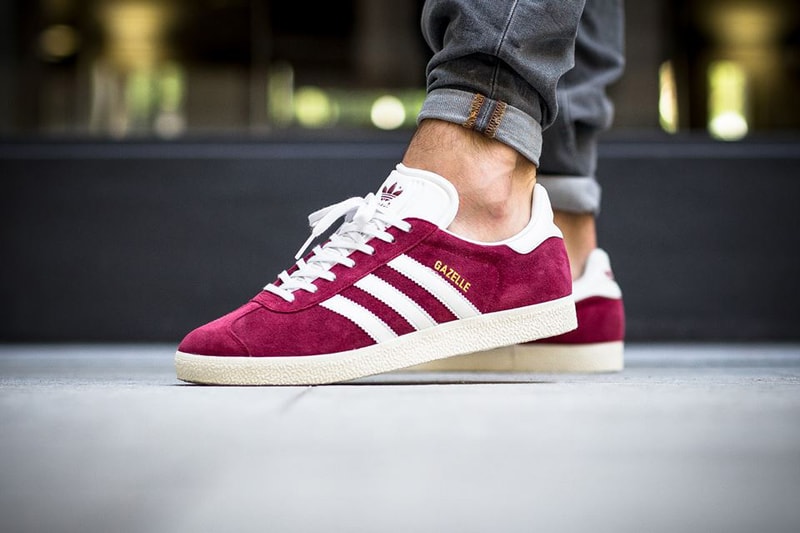 adidas originals gazelle burgundy sneaker