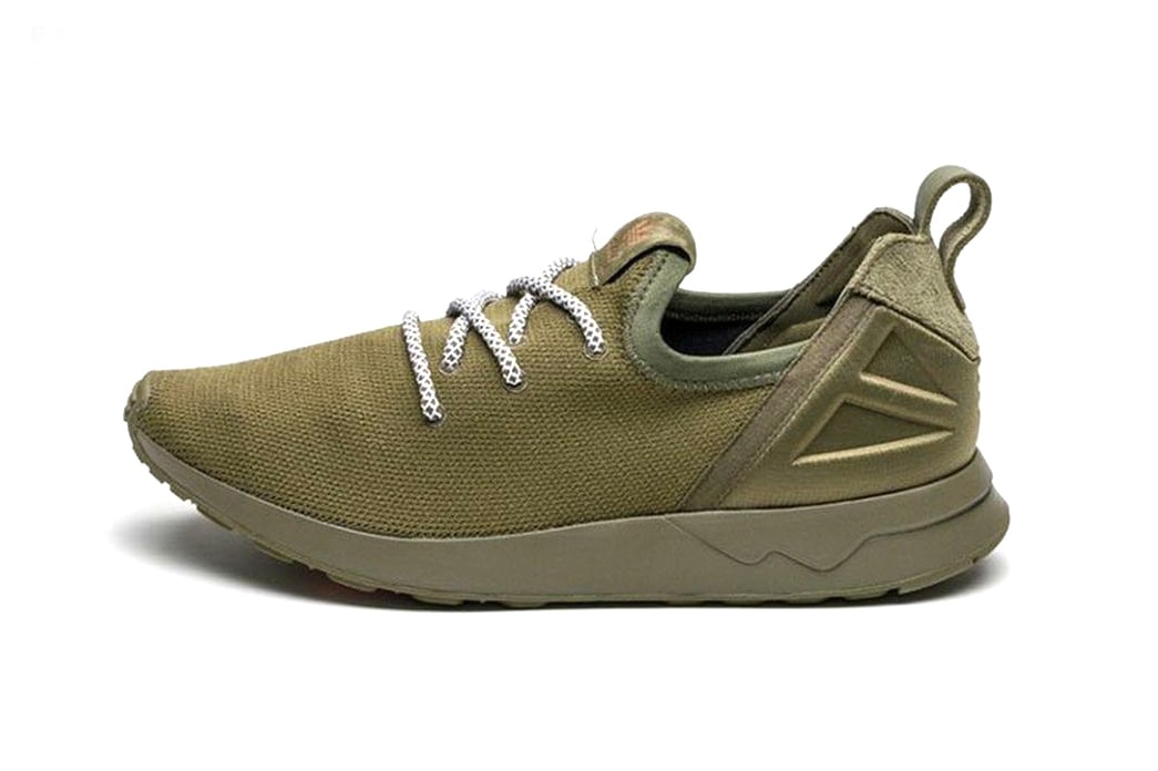 adidas Originals ZX Flux ADV X Sneaker Olive Green checkered lacing
