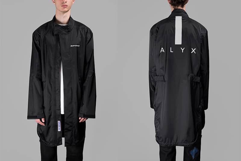 ALYX X SPIDI Rain Jacket black white logo