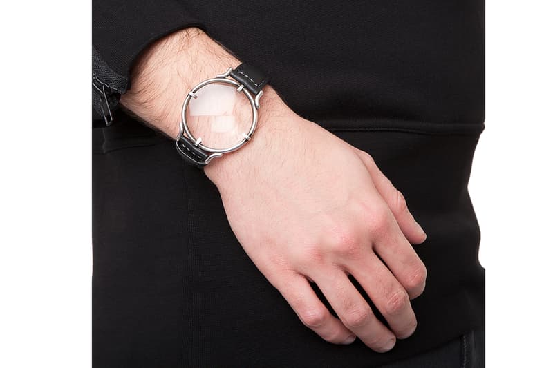 Ann Demeulemeester BLACK LOUPE BRACELET leather sterling silver