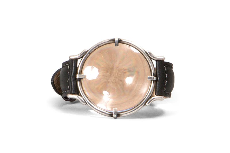 Ann Demeulemeester BLACK LOUPE BRACELET leather sterling silver