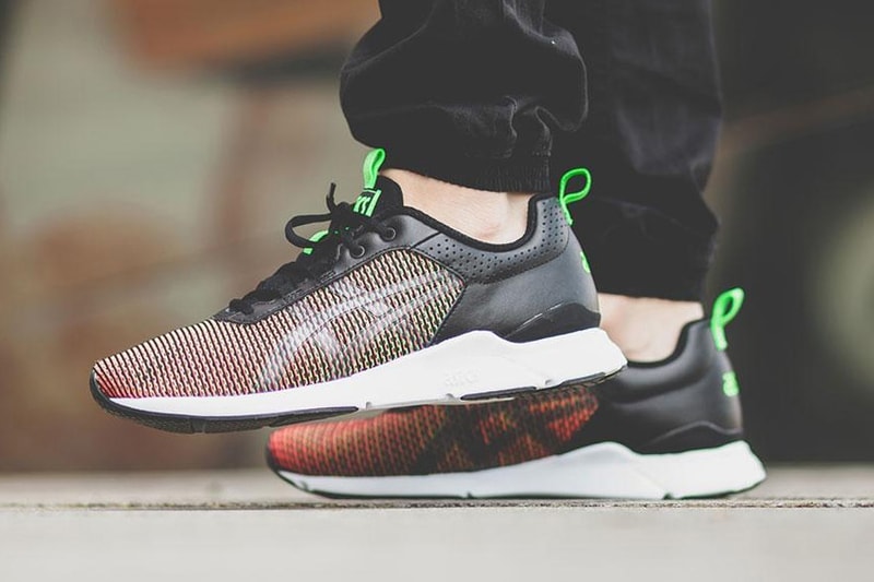 ASICS Gel-Lyte Runner "Chameleon" multi-coloured black leather heel black laces