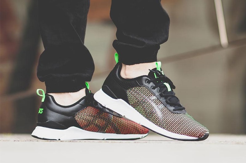 ASICS Gel-Lyte Runner "Chameleon" multi-coloured black leather heel black laces