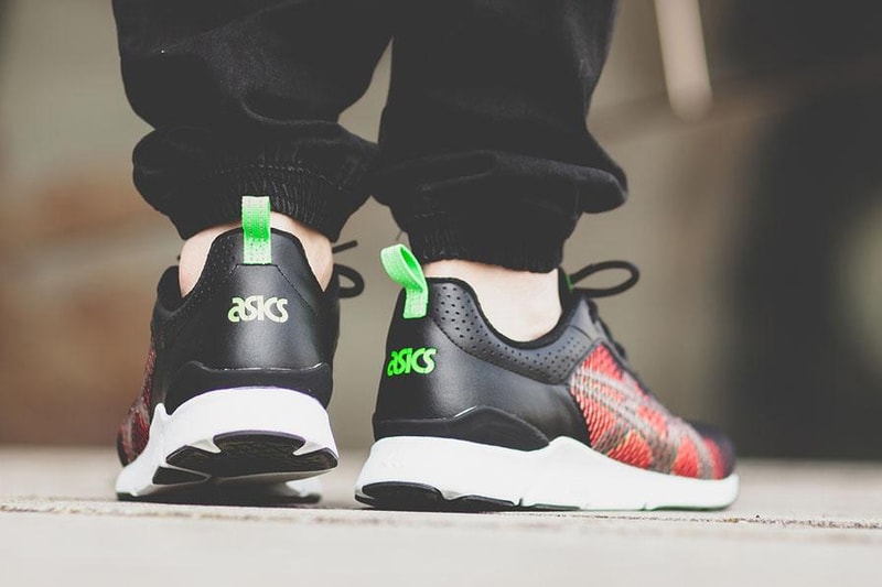 ASICS Gel-Lyte Runner "Chameleon" multi-coloured black leather heel black laces