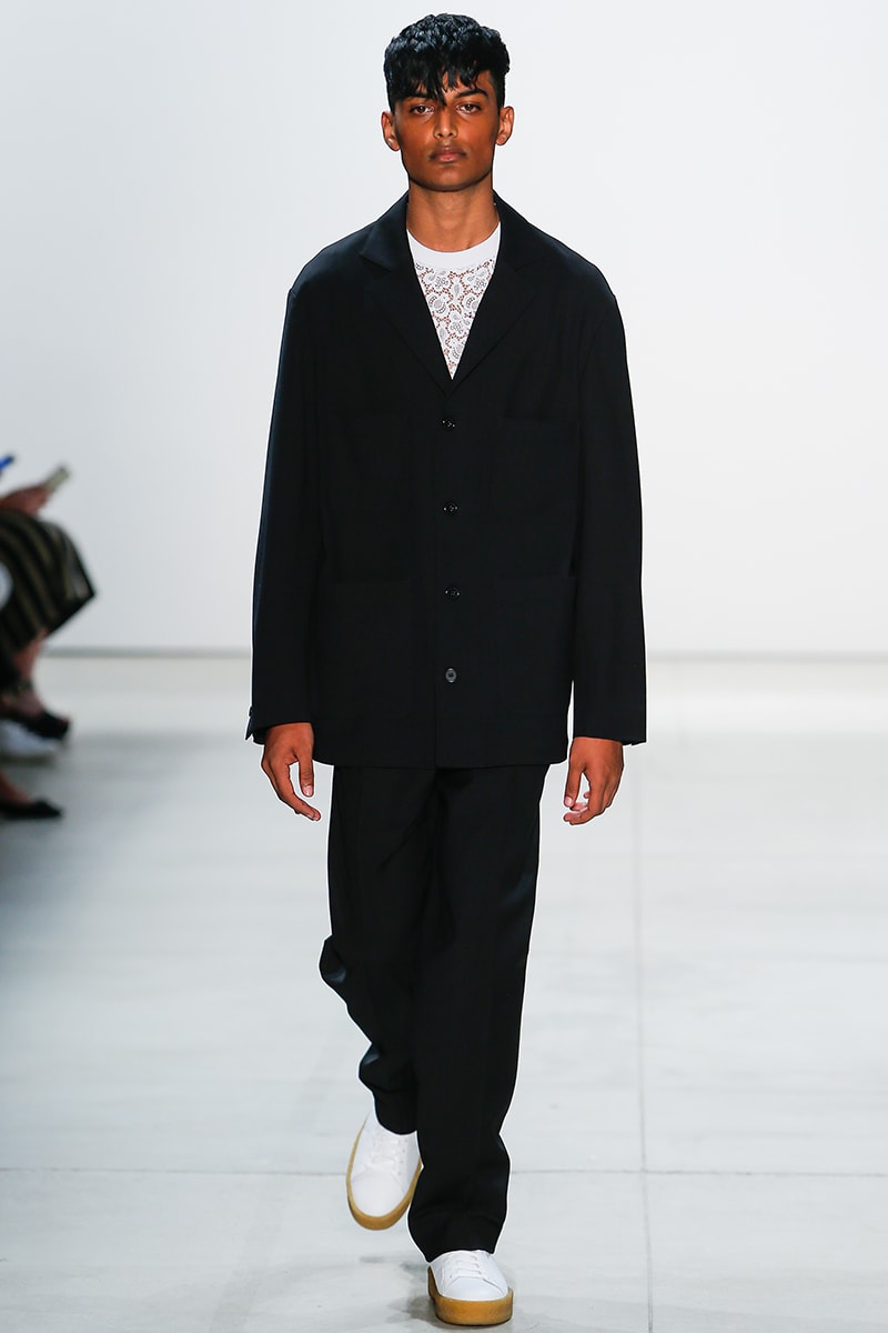 Band of Outsiders Return for 2017 Spring/Summer Runway Show New York Fashion week Scott Sternberg Los Angeles collegiate silhouettes camel, grey, burgundy, green, peach, olive, and baby blue