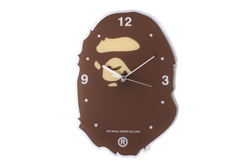 BAPE Ape Head Wall Clock home decor ape head camo baby milo