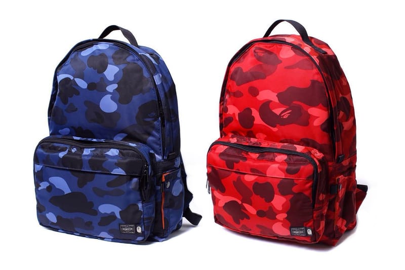 red bape bookbag