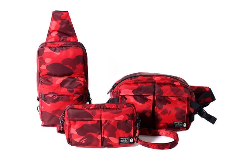 BAPE x PORTER 2016 Color Camo Print red blue