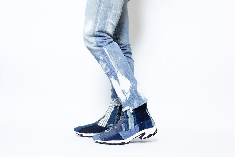 BONUM x mythography Denim Footwear Collection Sneakers Patchwork Indigo Blue