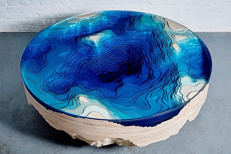 duffy london Ocean Cross Section Table blue 