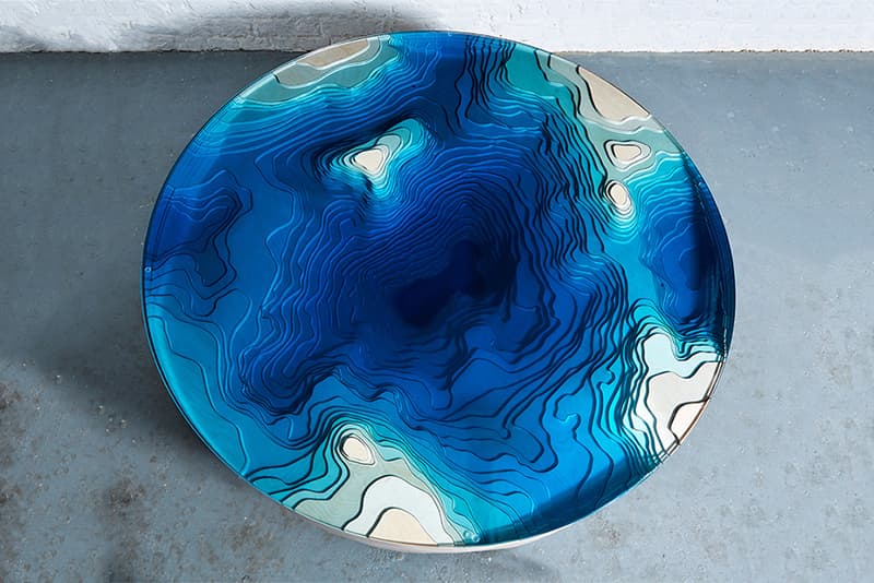 duffy london Ocean Cross Section Table blue