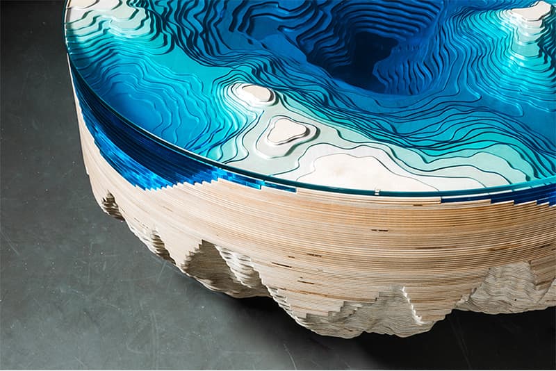 duffy london Ocean Cross Section Table blue