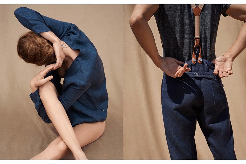 F-ABRIC 2016 brown white blue flax hemp linen