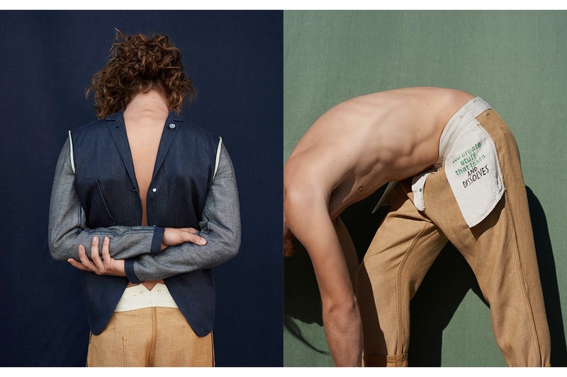 F-ABRIC 2016 brown white blue flax hemp linen