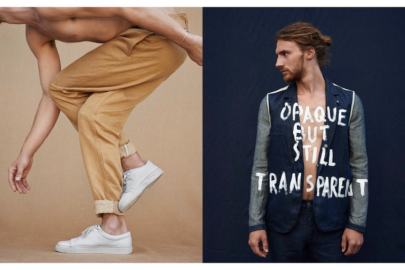F-ABRIC 2016 brown white blue flax hemp linen