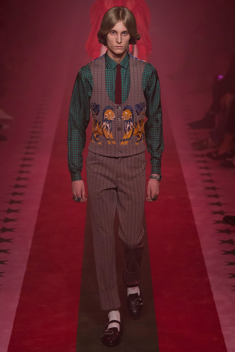 Gucci 2017 Spring Summer Collection menswear London fashion week pink floral