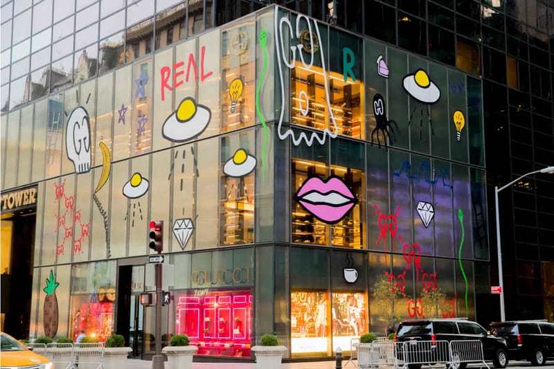 Gucci's New York Flagship Gets "Tagged" by GucciGhost