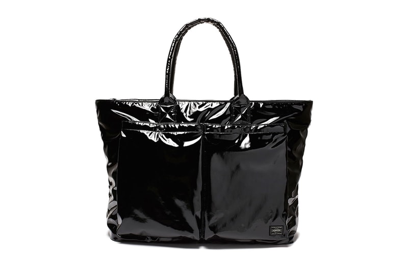 Head Porter x fragment design Ruck Sack Tote Bag black sheen