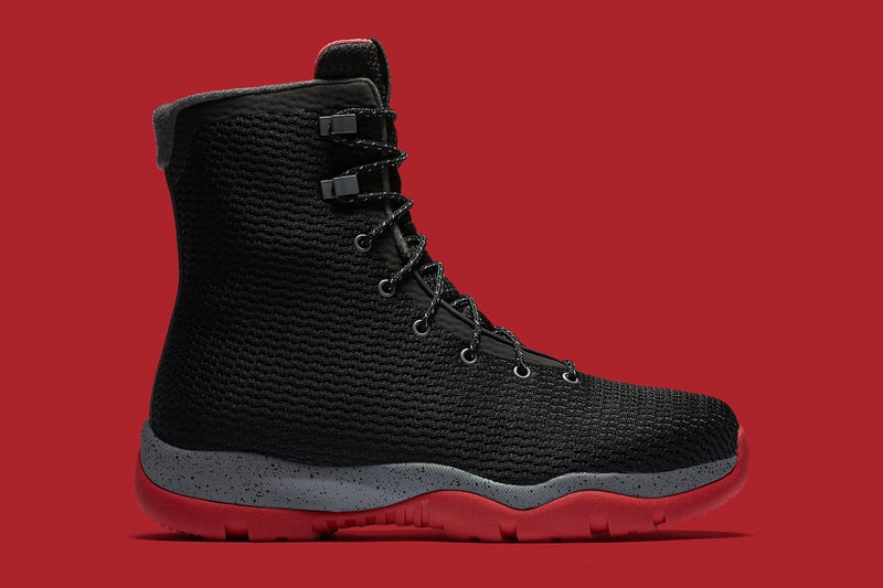 Jordan Future Boot "Bred" black red waterproof woven upper