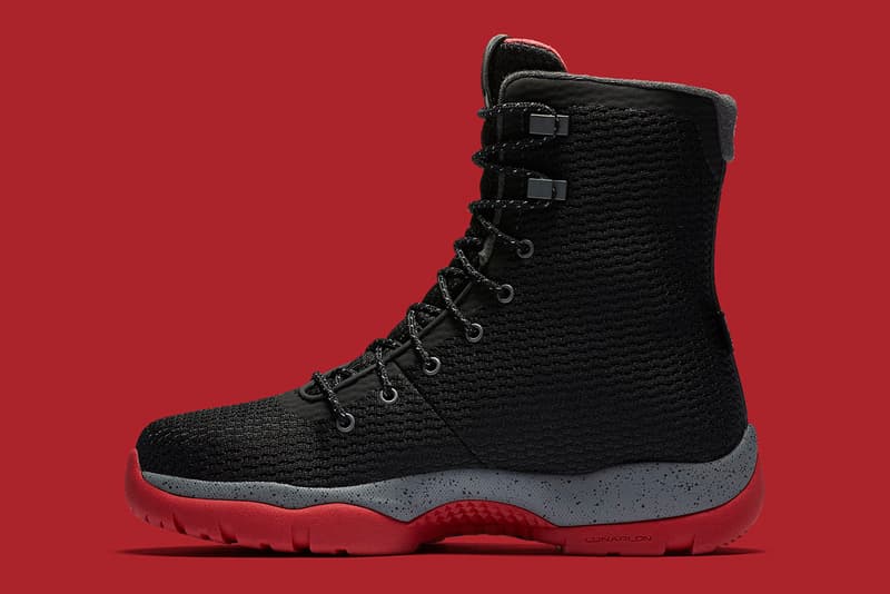 Jordan Future Boot "Bred" black red waterproof woven upper