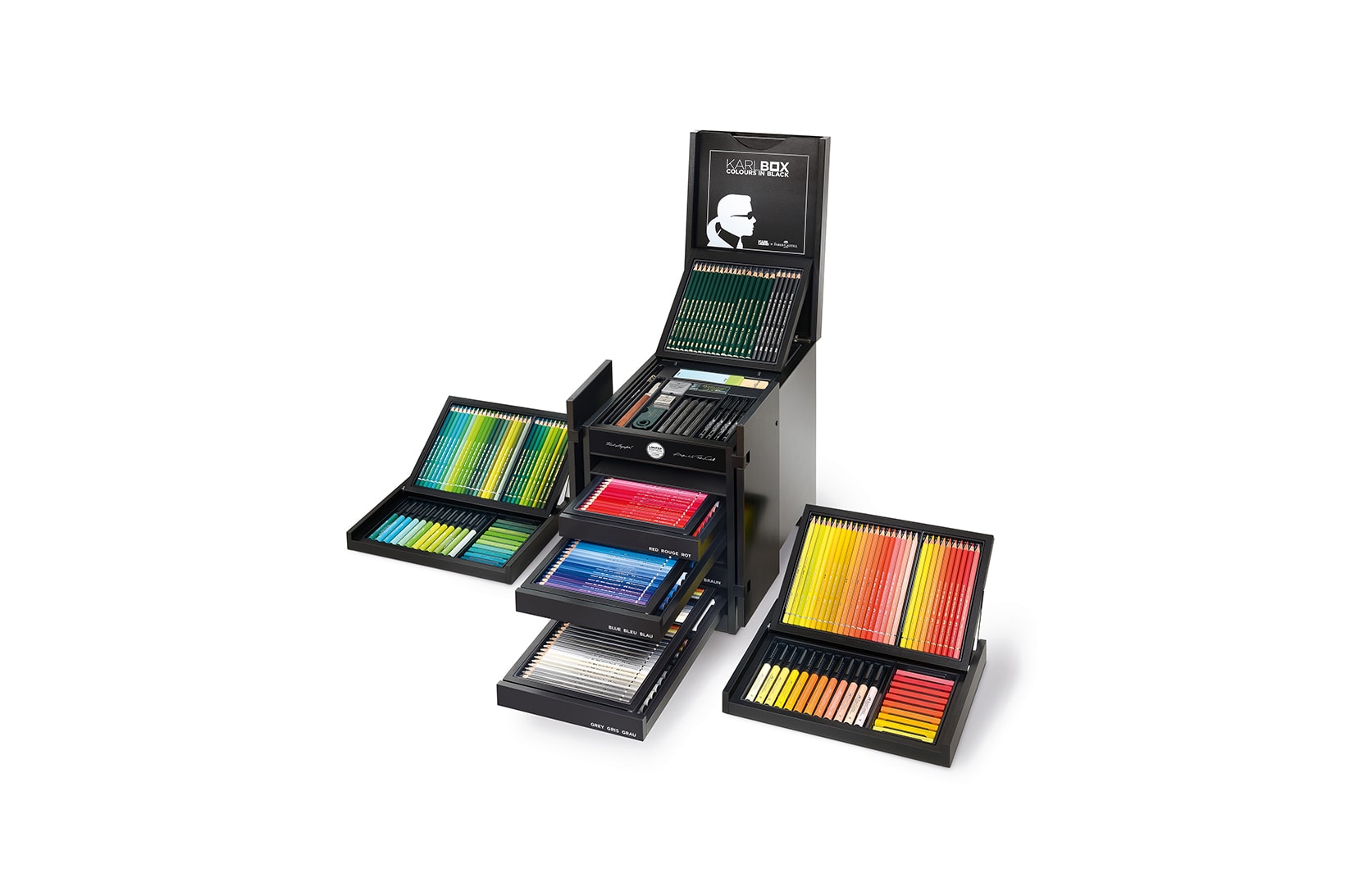 ZafPens - KARL LAGERFELD has collaborated with Faber-Castell, one of the  world's oldest and most respected manufactures of pencils, to create the  limited-edition KARL BOX. Only 2,500 have been made and each