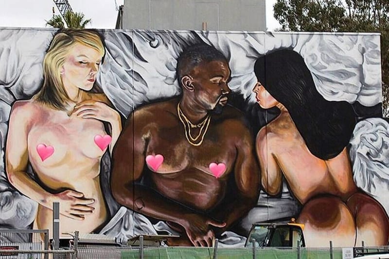 Notorious Meme Artist Lushsux Paints Massive Kanye West "Famous" Mural 